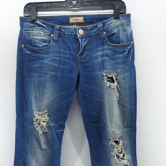 blue juniors  distressed jeans 5 - Picture 2 of 11